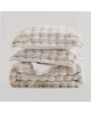 Unikome Dual-Side Plush Comforter Set