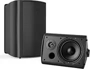 STUDIOFINIX 6.5 Inch 400 Watt Waterproof Outdoor Speaker Outdoor Speaker Bluetooth Wall Mount Speaker Waterproof Weatherproof for Patio Garage Home Outdoor (Black)