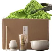Matcha Whisk Set - 4-Piece Matcha Powder Kit, Traditional Matcha Tea Makers, Bamboo Matcha Whisk and Holder, Authentic Matcha Accessories for Smooth Foam, Tea Ceremony for Food