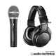 audio-technica 心型指向性動圈USB/XLR麥克風 ATR2100XUSB + 專業型監聽耳機 ATHM20x