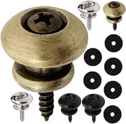 Totority 6pcs Guitar Strap Locks Durable Anti-slip Buttons for Acoustic Electric Guitars Easy Installation with Smooth Electroplated Finish Present for Guitarists
