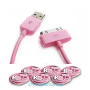 6 PCS 6FT USB SYNC DATA POWER CHARGER CABLES IPAD IPHONE IPOD CLASSIC TOUCH PINK