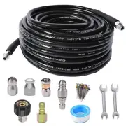 Sewer Jetter Kit for Pressure Washer Drain Cleaner Hose 1/4 Female NPT，Co