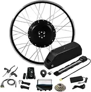 TDR 26" 2000W Rear Electric Bike Kit, 52V 20A Battery, 7 Speed Freewheel, Twist Throttle, Pedal Assist, LCD Display, E-Brake Levers for Mountain Bike