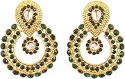 [Touchstone] Indian Bollywood Bridal Designer Jewelry Chandelier Earrings Chandbali for Women in Gold Tone