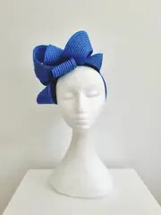 Miss Samantha. Womens loop headband fascinator in Ocean Blue