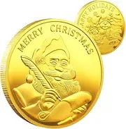 Christmas Souvenir Coin,Christmas Commemorative Coin, Collectible Coin,Christmas Commemorative Coin, Collectible Souvenir for Stockings