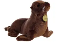 在飛比找Yahoo!奇摩拍賣優惠-14849A 歐洲進口 限量品 可愛海獅絨毛娃娃布偶抱枕 海