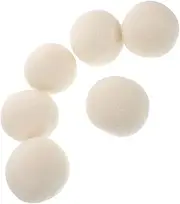 FOYTOKI 6 Pcs Dryer Wool Balls Natural Laundry Balls for Reducing Static Preventing Tangles for Washing Machine