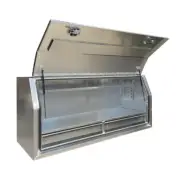 1700 x 600 x 820mm Raw Aluminium 2 Drawer Ute Tool Box Truck Trailer Toolbox