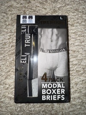 True Religion Large Modal Boxer Briefs. 4 Pack. Brand New.