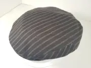 BORSALINO BROWN PIN STRIPE WOOL FLAT CAP MADE IN ITALY