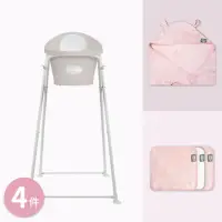 在飛比找momo購物網優惠-【Shnuggle】月亮澡盆 4件組(嬰兒澡盆+連帽圍裙浴巾