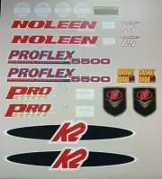 Sticker Decal Set fits K2 ProFlex 5500 Carbon Noleen CS Carbon Fork