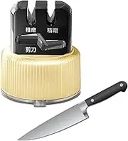 Kitchen Sharpener, Whetstone with Suction Cup, Quick Suction Cup Whetstone, Small Kitchen Aid for Scissors, Cooking Cutter, Universal Cutter, Scissors