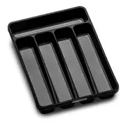 Madesmart Mini 5 Compartment Cutlery Tray Home/Kitchen Organiser 32x5cm BLK