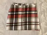 Naggoo LARGE Plaid Mini Skirt Buttoned Front NWT