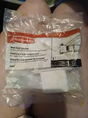 Rubbermaid 1950472 Fast Track Wall End Bracket, White, 3D61