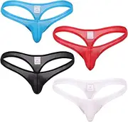 [ONEFIT] Men's Cotton Thongs G-String Underwear, Pack of 4