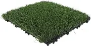 ibasenice Artificial Grass Turf Tile Durable Faux Greenery Flooring Mat for Garden Backyard and Indoor Use Interlocking DIY Design for Flexible Layouts and Long Lasting Performance