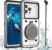 IP68CASE Universal Diving Phone Case up to 6.9 Inch Waterproof Mobile Phone Case Swimming, Self-Check Waterproof 20 m Underwater Photography Touchscreen Case for iPhone Samsung Galaxy Motorola Xiaomi