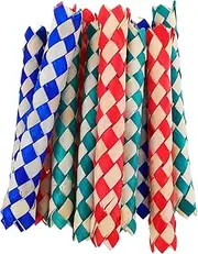 INOOMP 12Pcs Bamboo Finger Traps Chew Interactive DIY for Parties Unique Design for Dexterity Training and Sturdy Fun for Goodie Bags