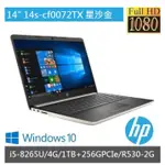 有夠讚電腦 私訊享優惠 14S CF0072TX(I5/4G/1TB_256GSSD/RADEON530)