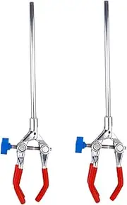 SOESFOUFU 2pcs Adjustable Stainless Steel Flask Clamp Ergonomic Laboratory Accessory for Secure Experiment Equipment Test Tube Holding Reliable Design for Safe Use