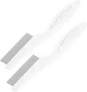 CLISPEED 2pcs Fine Tooth Pet Comb for Dogs Cats Ergonomic Grooming Tool with Needles for Shedding Dematting Comfortable Handle Design for Easy Use