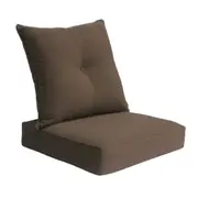 Gala Deep Seat Outdoor Cushion with Button Set - Coffee