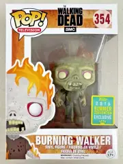 RARE 2016 BURNING WALKER SDCC 354 WALKING DEAD Funko Pop Vinyl New Mint Box +P/P