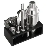 Cocktail Shaker Set 13 Pcs Bar Tools Stainless Steel Bartender Kit Silver
