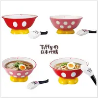 在飛比找蝦皮購物優惠-日本迪士尼 米奇米妮 瓷碗/拉麵碗/湯碗/泡麵碗 含湯匙
