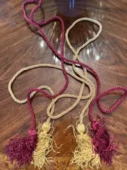 Chi Psi Honor Graduation Cords Purple and Old Gold 60" Long FREESHIP