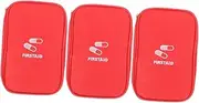 PLAFOPE 3pcs mini kit bag home medication bag bottle carrying case pill case medication storage organization makeup bag Organizer travel household Oxford cloth
