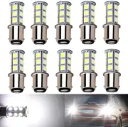 10-Pack 6500K White 1157 2057 2357 7528 BAY15D LED Bulbs 5050 18-SMD Re
