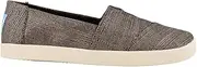[TOMS] Women's Avalon Burlap Slip-On, 10 B(M) US, Black Metallic Woven