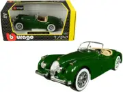 1/24 Bburago 1951 Jaguar XK 120 Roadster Diecast Model Car Green 22018 GRN