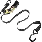 CLISPEED Adjustable Ratchet Straps with Hooks Durable Lashing Straps for Cargo Trucks and Trailers Weather Resistant Quick Tightening Compact Bungee Cords