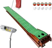 Golf Training Accessories Golf Putting Set Putting Green Indoor Office Golf Practice Putting Mat with Automatic Ball Return Track Golf Practice Net