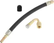 X AUTOHAUX 1Set 45 Degree Copper Tire Valve Extension with Flexible Plastic 210mm Tire Valve Stem Extension for Car Motorcycle RV Truck Bike
