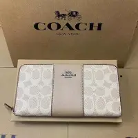 在飛比找Yahoo!奇摩拍賣優惠-Jisoo代購 COACH PVC配皮F31546拉鍊錢包 