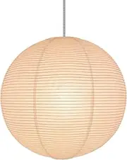Henjjras White Round paper lamp shade 50cm(19Inch) Chinses Lantern Pendant Lamp Shade,Large Foldable Lampshade
