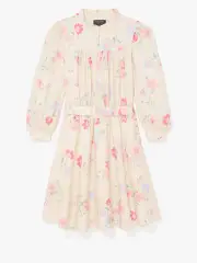 Whimsical Garden Belted Shirt Dress