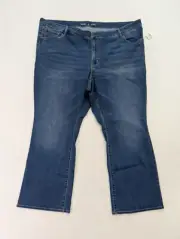 Old Navy Women's Jeans Plus Size 26 Short Mid-Rise Kicker Boot Cut Medium Wash