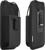 Large Scanner Holster, Rugged Vertical Carrying Case Pouch for Zebra TC75x, TC75, TC70x, TC70, TC72, TC77, M60, MC65, MC67 Mobile Computer Handheld Barcode Scanner Holder with Metal Belt Clip (Black)