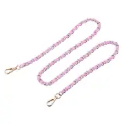 Purse Chain Strap, 47" Purse Strap Shoulder Bag Replacement Strap(Purple+Gold)