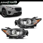 Pair Headlights Clear Lens Fit For 2013-2016 Mazda CX-5 Halogen Headlamps L+R (for: Mazda)