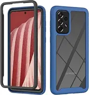 [ESTH] Case for Samsung Galaxy A73 5G 360 Degree Full Protection Mobile Phone Case Shockproof Scratch-Resistant Dustproof Clear Case Outdoor Armoured Case with PC Bumper [Without Screen Protector],