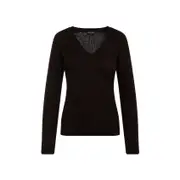 [Tom Ford] Tom Ford-Dark Brown Cashmere Seamless V-Neck Top-Donna S STAND
